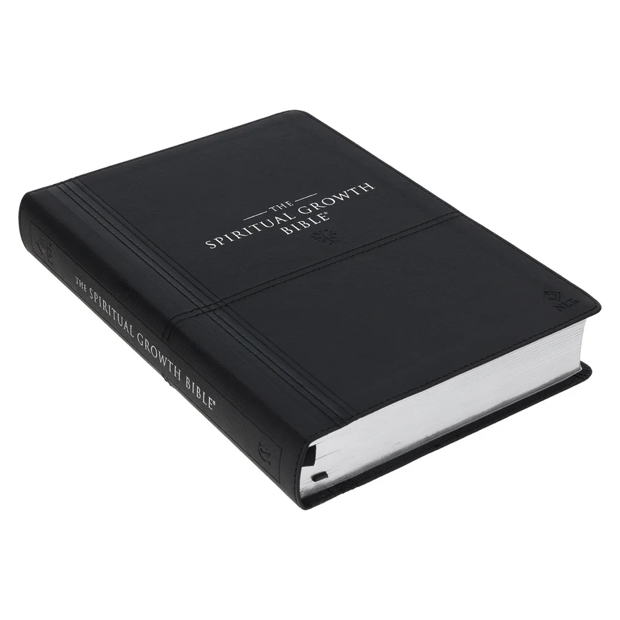 NLT Black Faux Leather Spiritual Growth Bible - Image 2