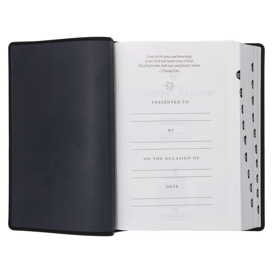 NLT Black Faux Leather Spiritual Growth Bible - Image 4
