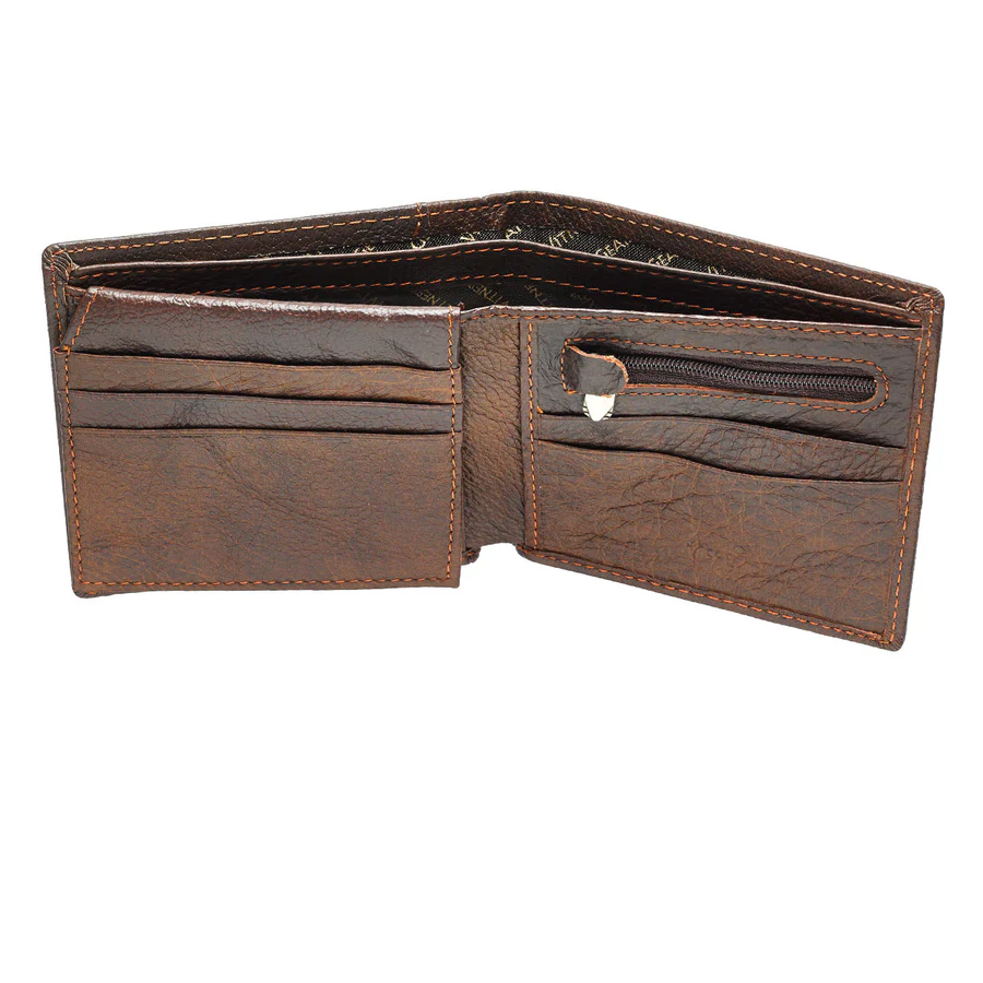 Be Strong And Courageous Brown (Genuine Leather Wallet) - Image 4