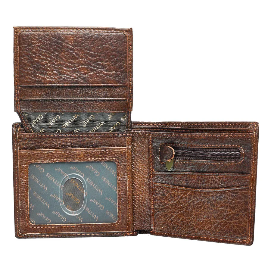 Be Strong And Courageous Brown (Genuine Leather Wallet) - Image 5